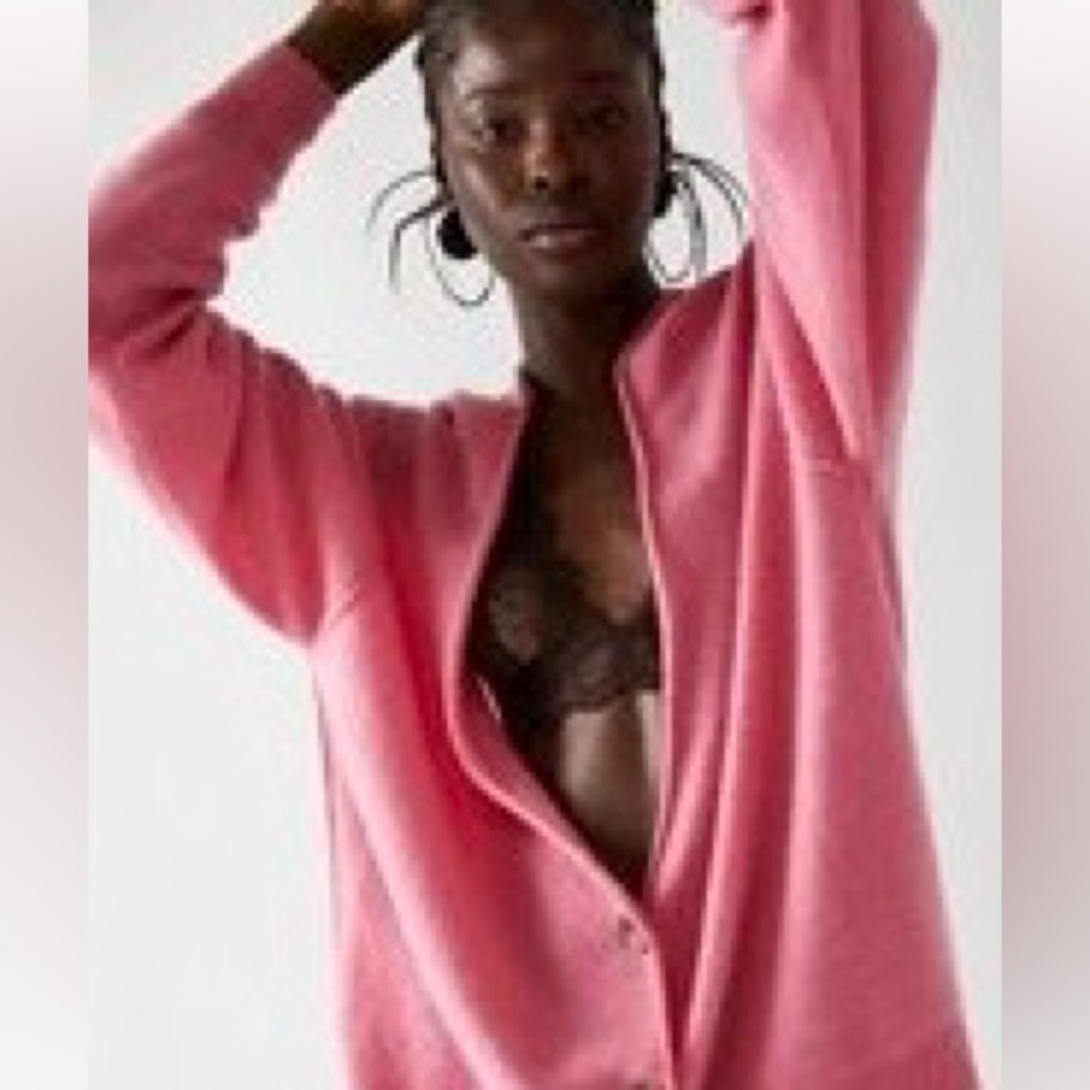 Free People School Boy Cashmere Cardi in Bubblegum